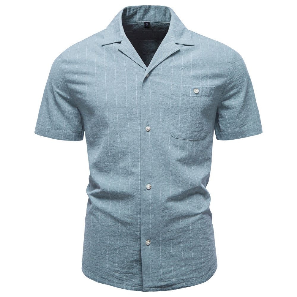 Men's Striped Short Sleeve Shirt