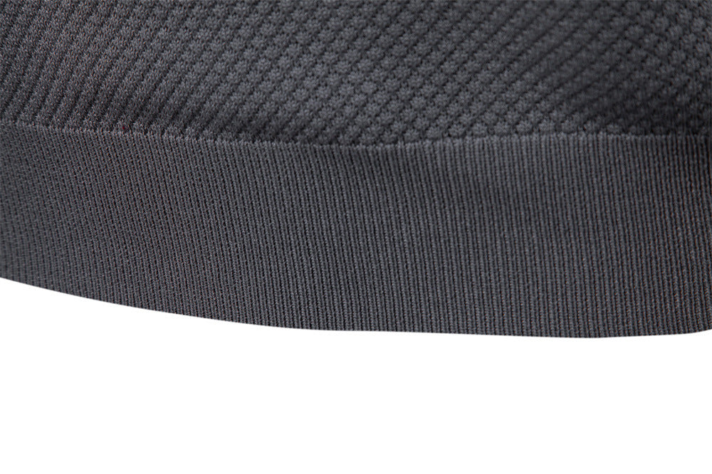 Men's Open Collar Knit Polo Shirt