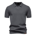 Men's Open Collar Knit Polo Shirt