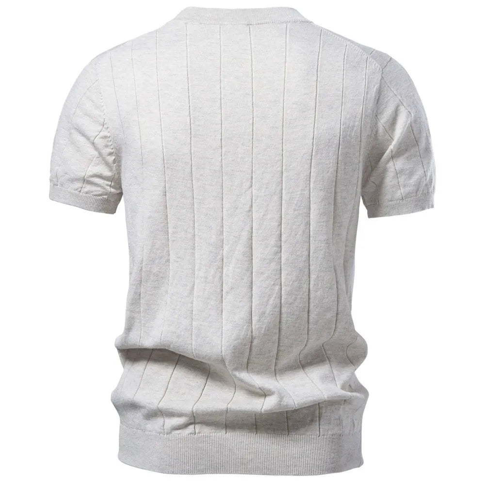 Men's Textured Short Sleeve Knit Shirt