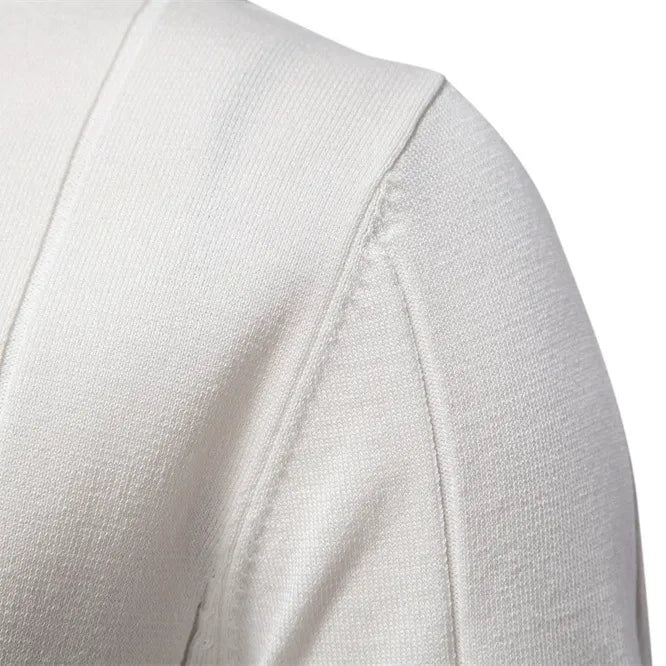Men's Quarter Zip Knit Polo Shirt