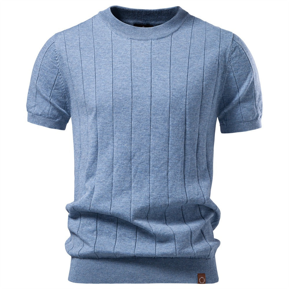 Men's Textured Short Sleeve Knit Shirt