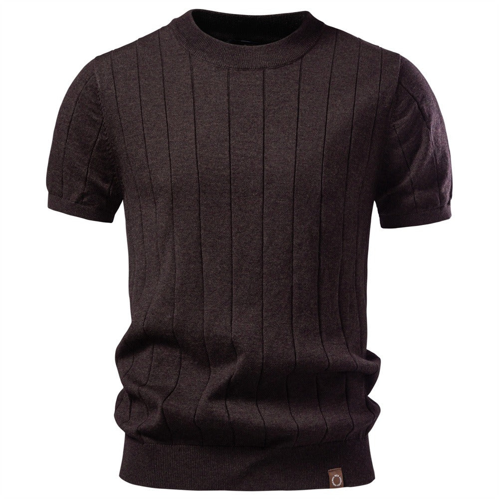 Men's Textured Short Sleeve Knit Shirt