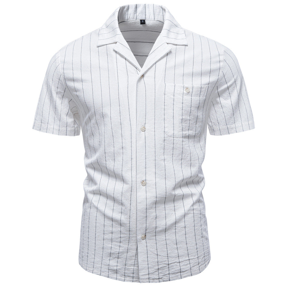 Men's Striped Short Sleeve Shirt