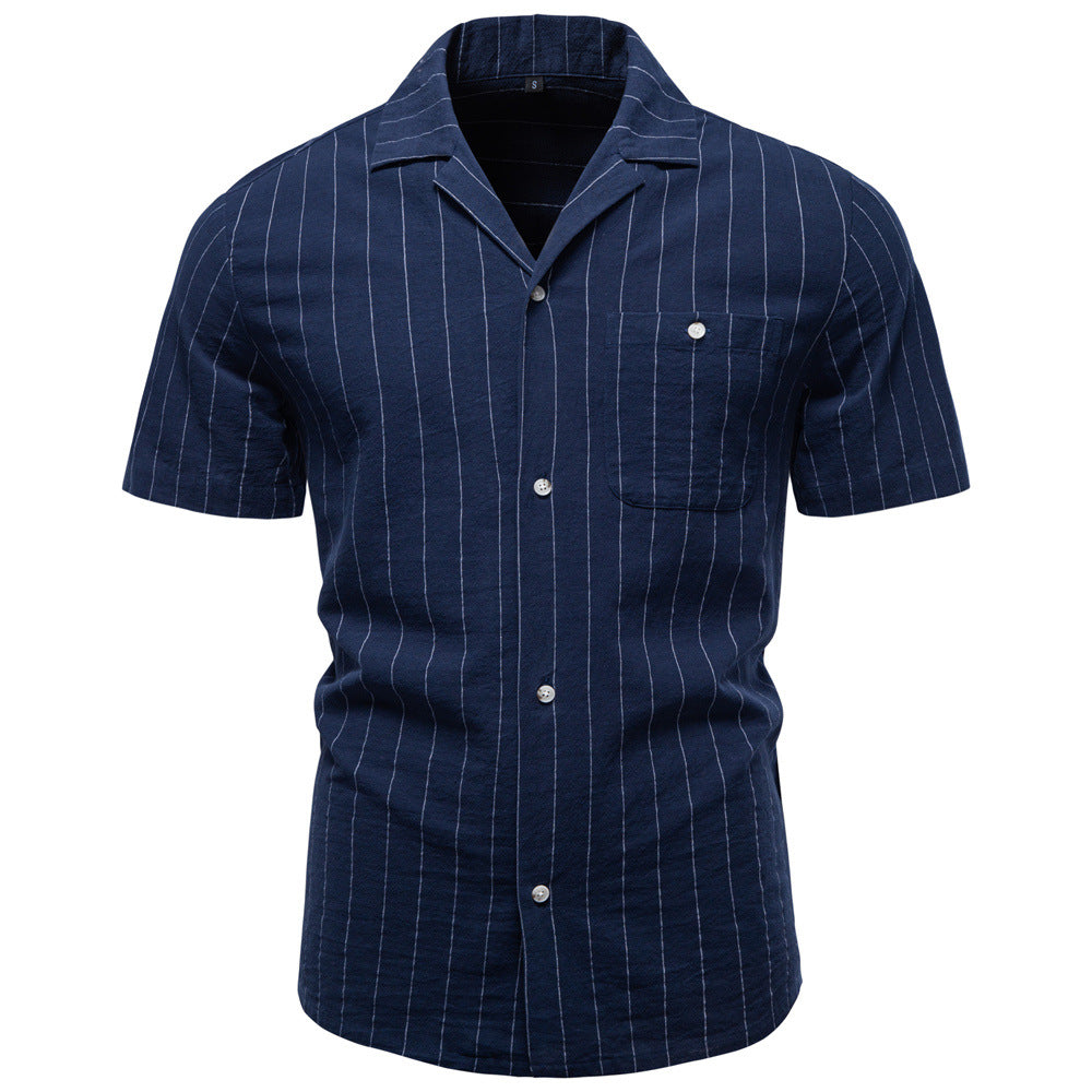 Men's Striped Short Sleeve Shirt