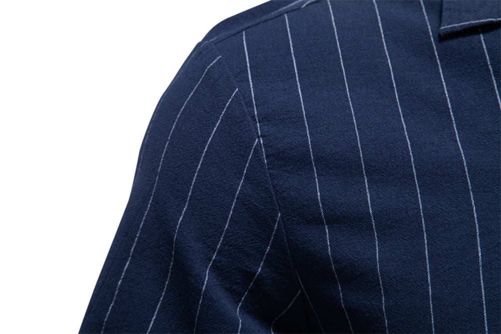 Men's Striped Short Sleeve Shirt