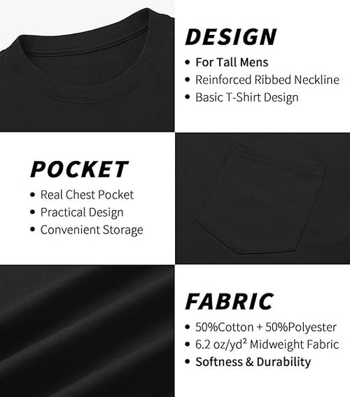 Men’s Tall Heavyweight Crew Neck T-Shirt